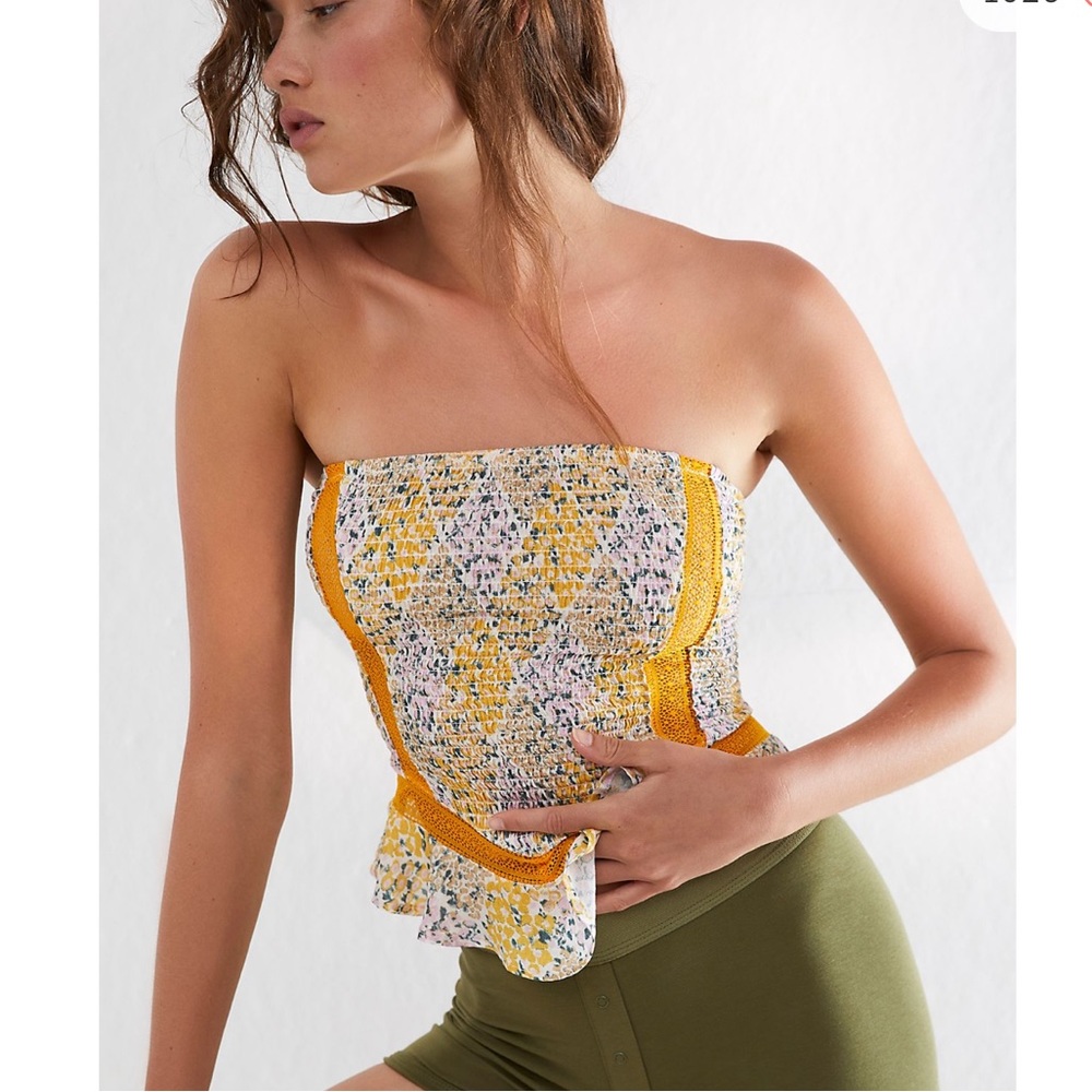 Free People Smocked Tube Top